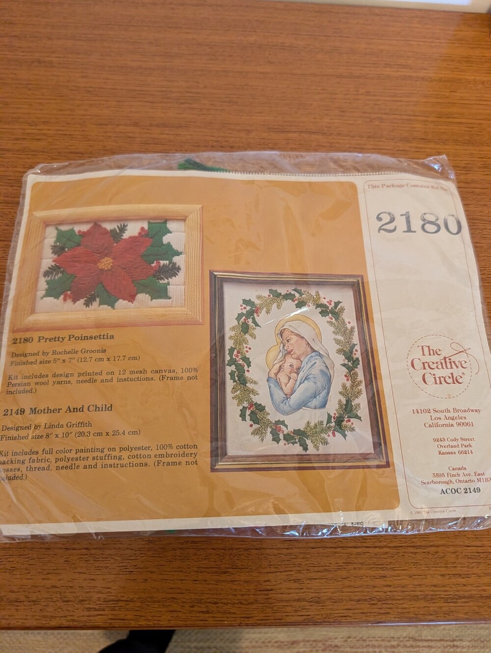 Vintage 80s The Creative Circle Needlepoint CrossStitch Cottagecore Christmas